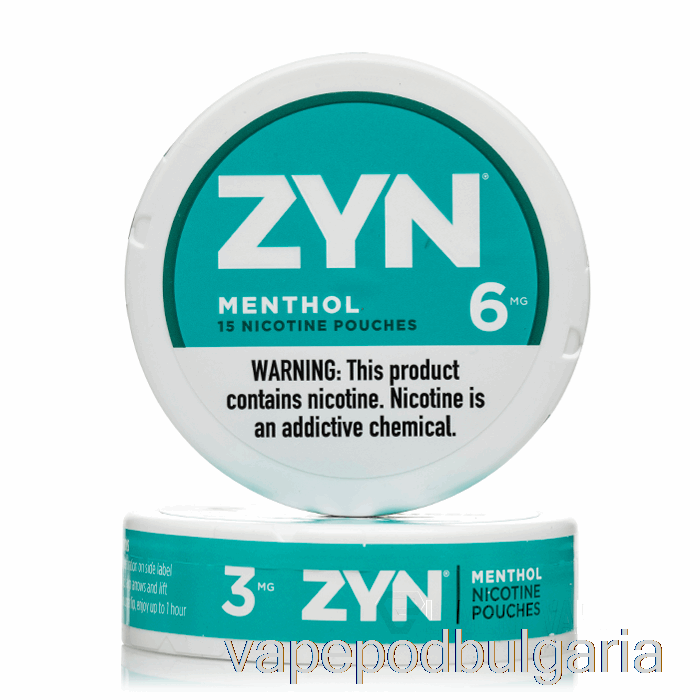 Vape 10000 Дръпки Zyn Nicotine Pouches - Menthol 6mg (5-pack)